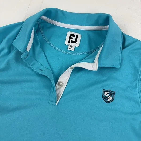 FootJoy Polo Shirt Womens XL Blue Sleeveless Golf Lightweight Polyester Top - Image 2