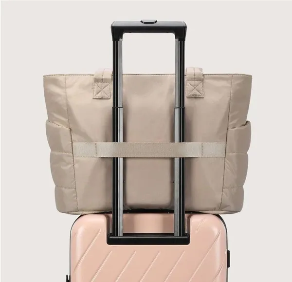 Bagsmart Bubble Puffer Tote Bag Tan - Image 3