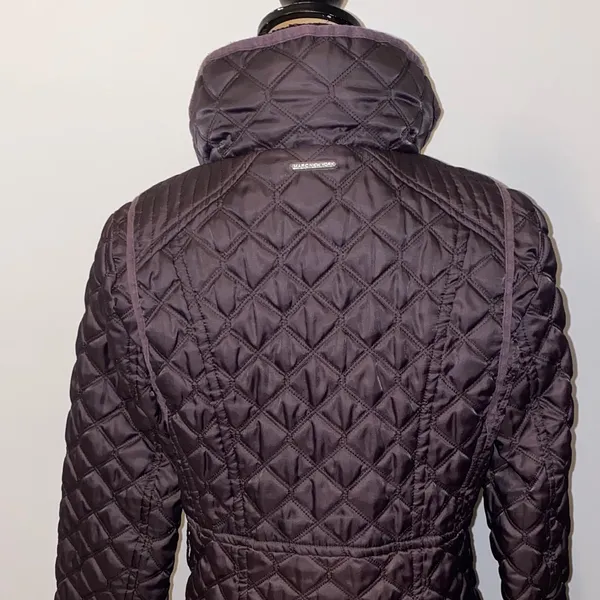 Marc New York Andrew Marc Brighton Dark Purple Quilted Coat Jacket Size Small - Image 11