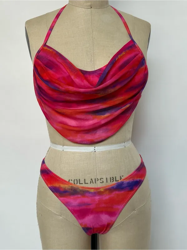 Draped Ruched Pink Multi - Image 5