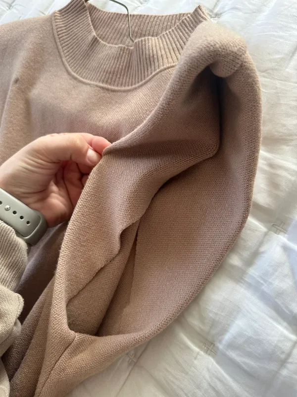 Brown Sweater Dress Size L - Image 4