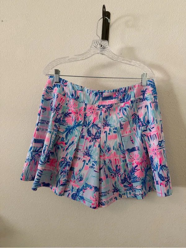 Lilly Pulitzer Fraser Skort Shorts in Ravello Blue / Perfect Match - Image 7