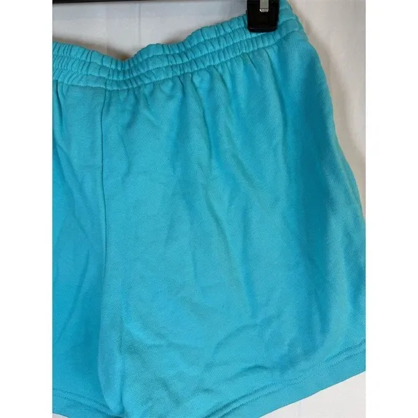 Champion Sweat Shorts Womens Size S Aqua Blue Drawstring Pockets - Image 8