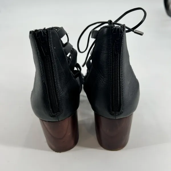 ALDO Myssi Lace-up Block Heel Sandals Strappy Ankle Open Toe Black Gladiator 9 - Image 4