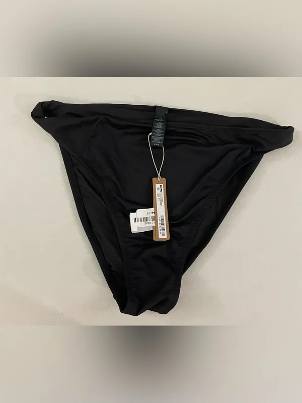 Skims NWT High-Leg Bikini Swim Bottom Black Onyx Size L - Image 3