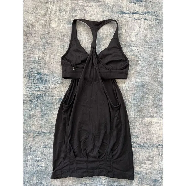 Lululemon Black Practice Freely Racerback Tank Top Size 4 - Image 4