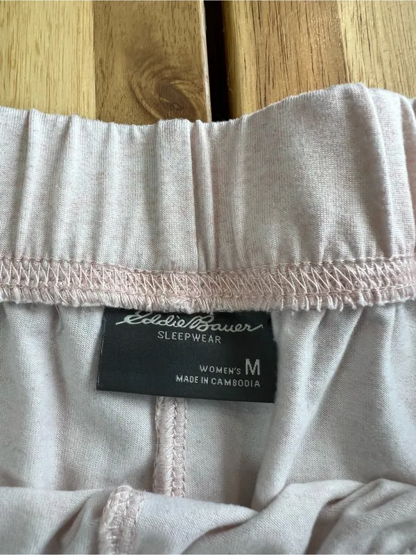 Eddie Bauer Sleepwear Pajama Set Women’s Medium Pink Short Sleeve Top & Shorts - Image 10