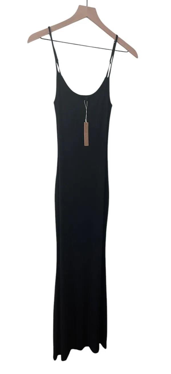 SKIMS Soft Lounge Long Slip Dress Black Size Large NWT Authentic - Image 5