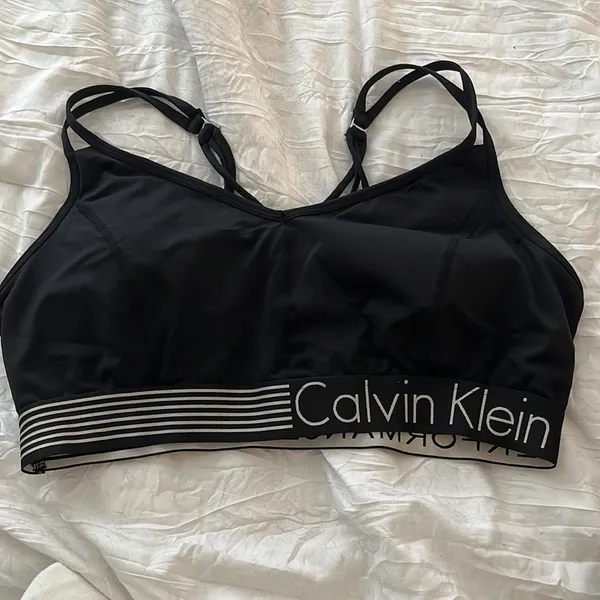 calvin klein performance black sports bra - Image 3