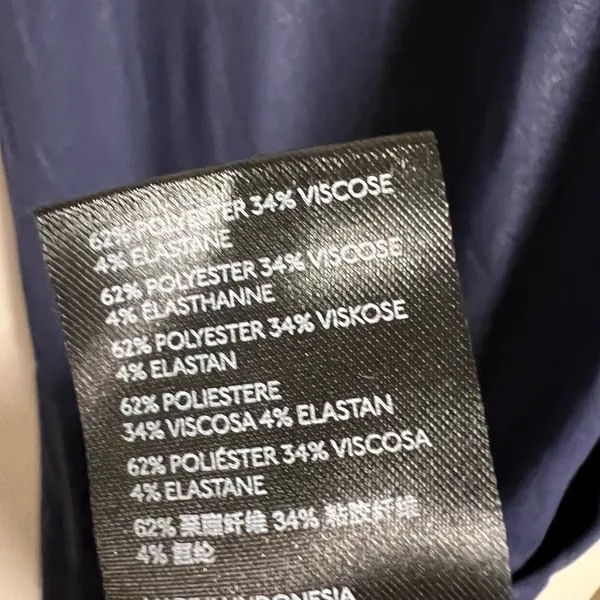 Maeve Anthropologie Ismene Navy Blue Metallic Cap Sleeve Drop Waist Midi Dress L - Image 9