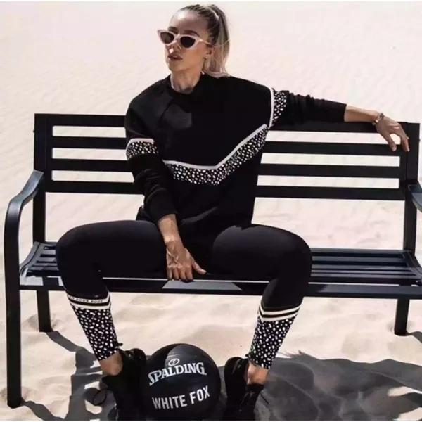 Sarah’s Day x White Fox Active All‎ I Do Is Brunch Blackout Sweater Medium - Image 2