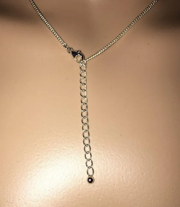 Pretty sterling silver heart necklace - Image 3