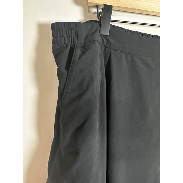 Banana Republic BR Standard‎ Flyweight Wide-Leg Cropped Pant Black Core Temp XL - Image 2