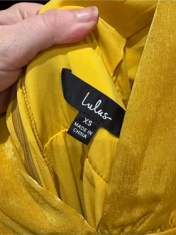 Lulu's Mustard Yellow Tiered V‑Neck Midi Dress - Image 8