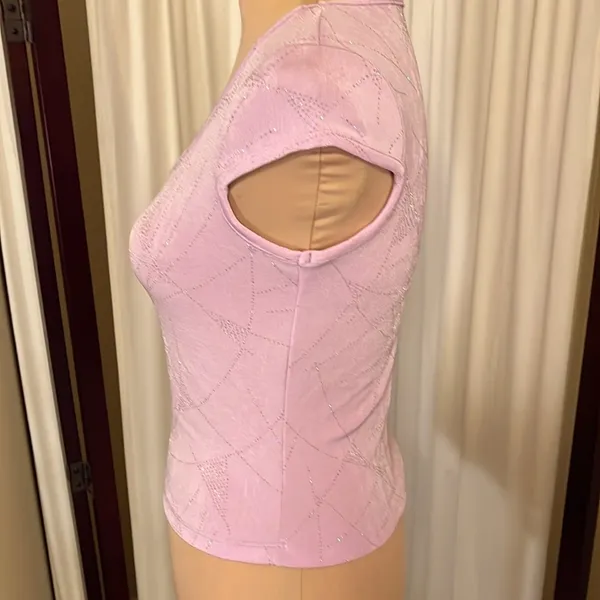 Finesse vintage sparkly top size medium Pink - Image 6