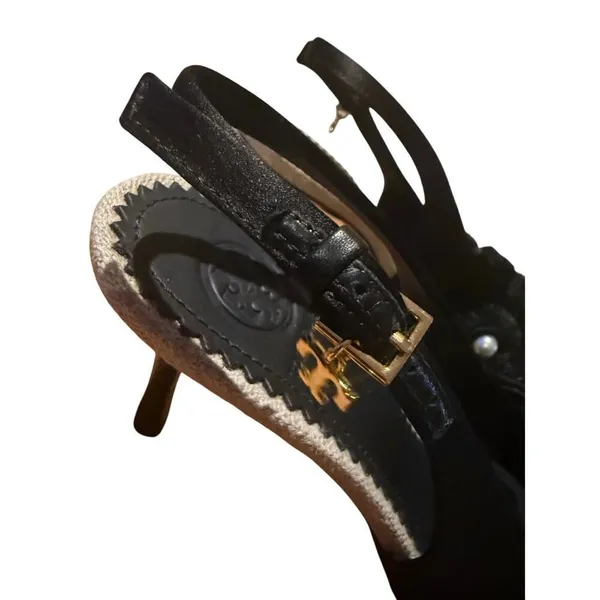 Tory Burch Penelope Black Slingback Heels Sz. 6.5 - Image 4