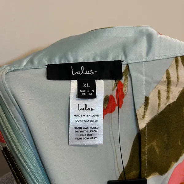 Lulu's Skirt Satin Floral Maxi‎ Superbly Stunning Light Green Blue XL NWT - Image 6