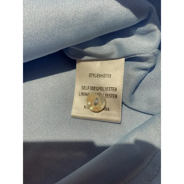 Jodifl‎ Womens Light Blue Embroidered Puff Sleeve Pintuck Blouse H21115 Size M - Image 7