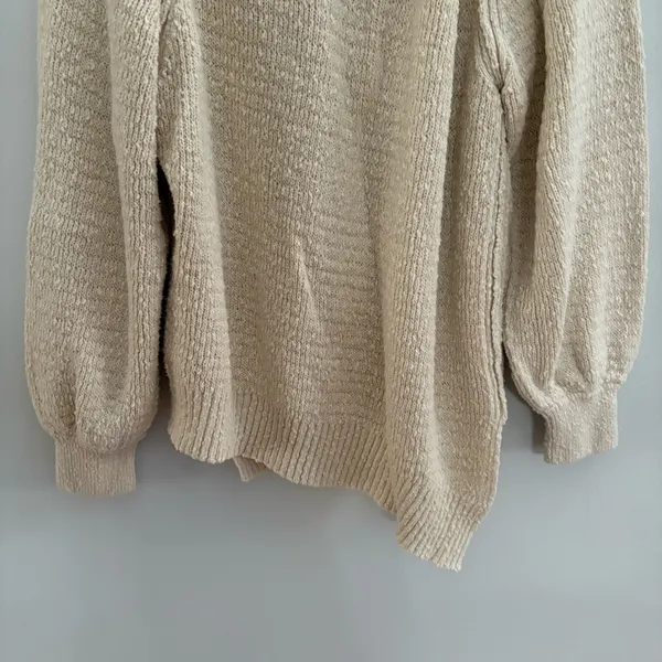 Free People Cream V-Neck Sweater - Image 12