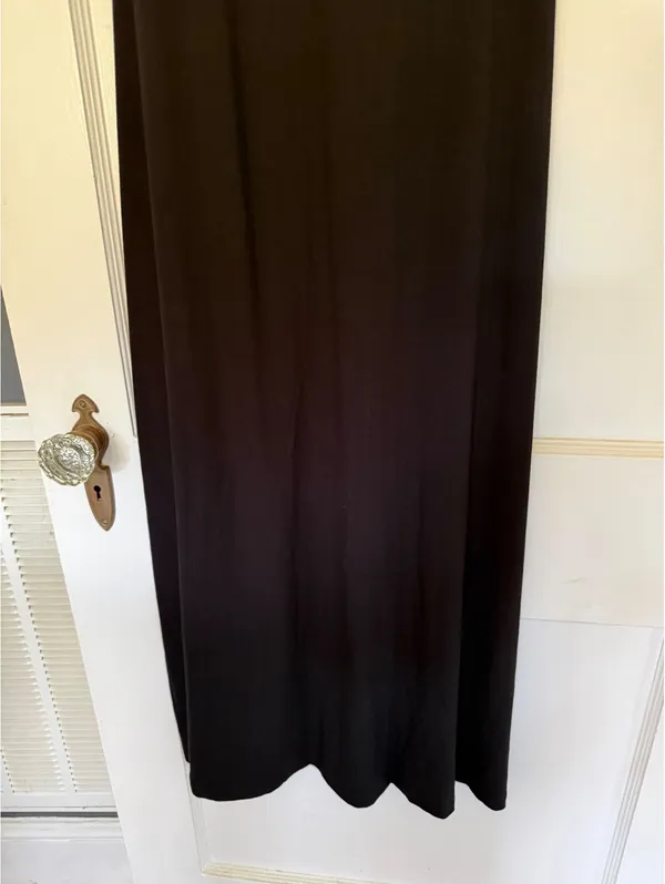 ASOS Classic Black Maxi Slip Dress with Thin Straps - Image 7
