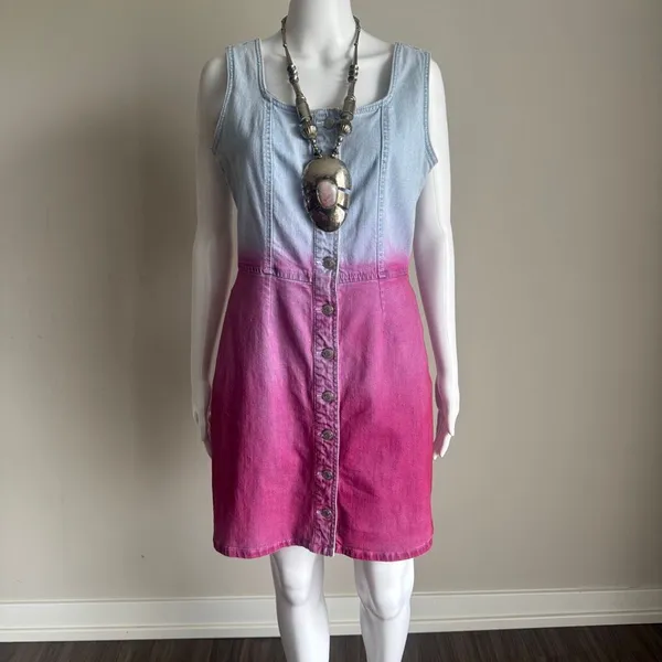Jordache Vintage Ombré Denim Dress Size S NWOT - Image 2