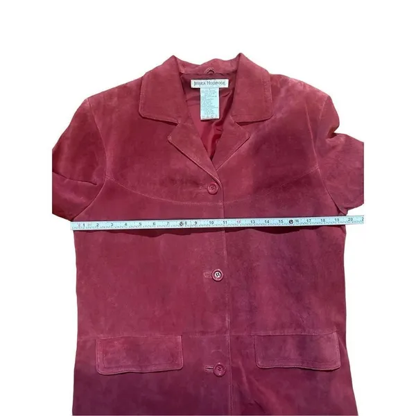 Jessica Holbrook‎ red leather jacket blazer vintage Small - Image 5