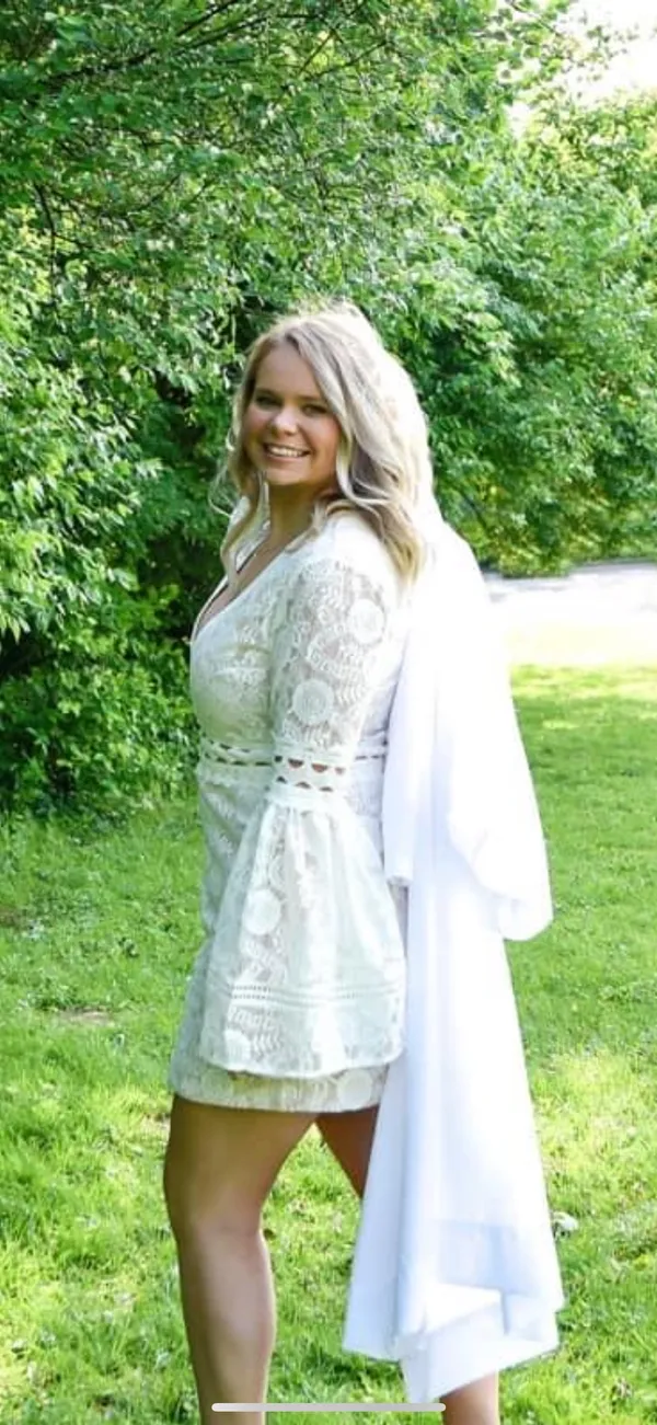 Endless Rose White Bell Sleeve Dress - Image 2