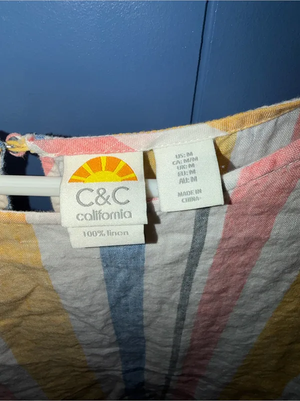 C&C California striped linen Top - Image 2