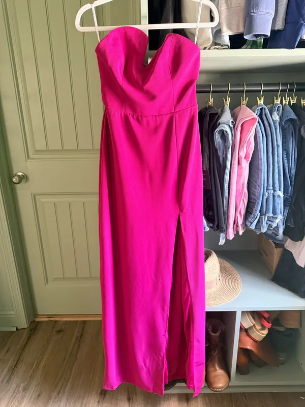 Lulus Iconic Excellence Asymmetrical Strapless Black Maxi Dress - Image 2
