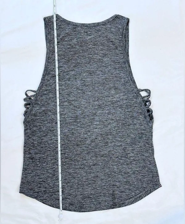 Beyond Yoga Featherweight Side Tie Tank - Heathered Grey - S - Image 9
