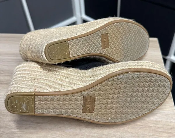 Toms Espadrille Slingback Monica Wedge Canvas Sandal - Image 9