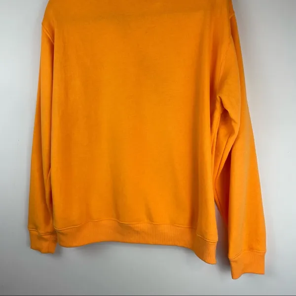 PINK Victoria’s Secret Orange Spellout Quarter Zip Sweatshirt Sz Medium - Image 10