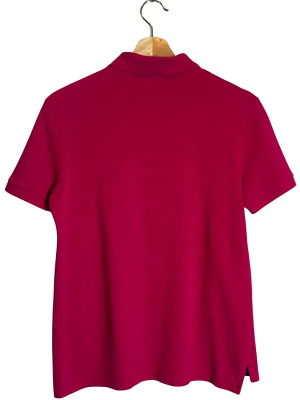 Lacoste Classic Fit Short Sleeve Polo Shirt Womens 40 Medium Fuchsia Pink Preppy - Image 5