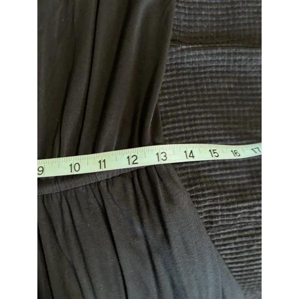 J.‎ Crew Black Dress Strapless Size Medium White Trim Tie Waist Flowy Soft - Image 6