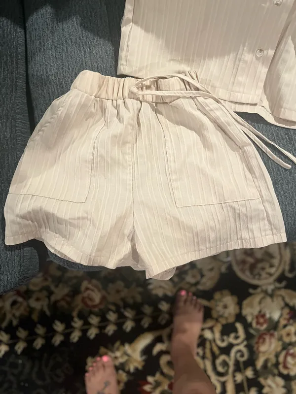 Cream short set Tan - Image 3
