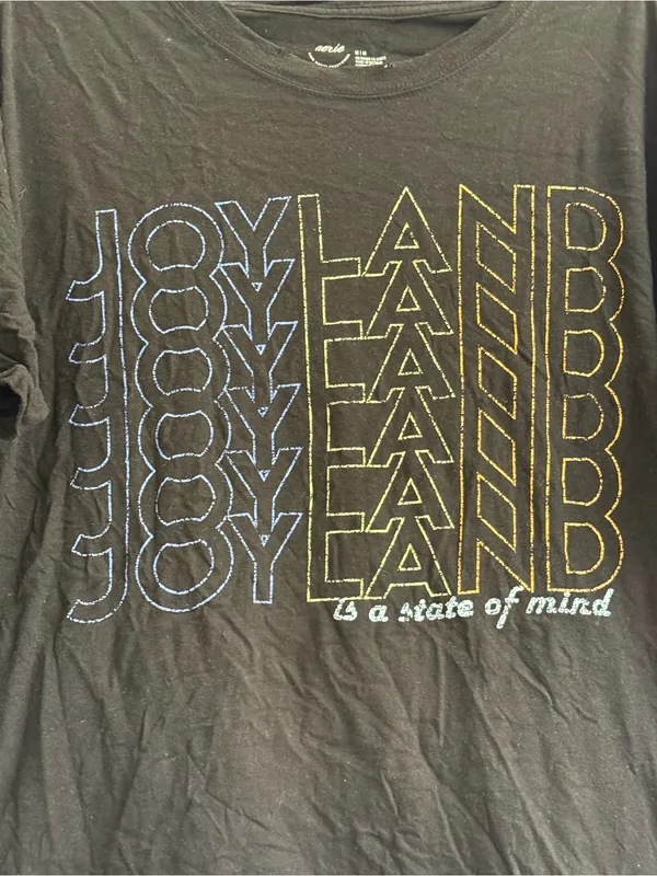 Aerie Black Retro Graphic ‘Joyland’ Oversized Boyfriend T-Shirt - size M - Image 2