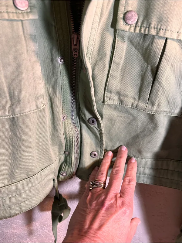 Blank NYC Sage Green Utility Jacket with Drawstring - Image 5