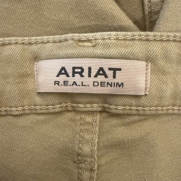 Ariat Wide Leg Jeans 33R Ultra High Rise Countryside French Khaki Stretch NWT - Image 10