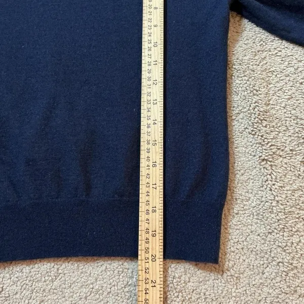 Peter Millar Navy Merino Wool Blend Hoodie Sweater‎ Size S - Image 4