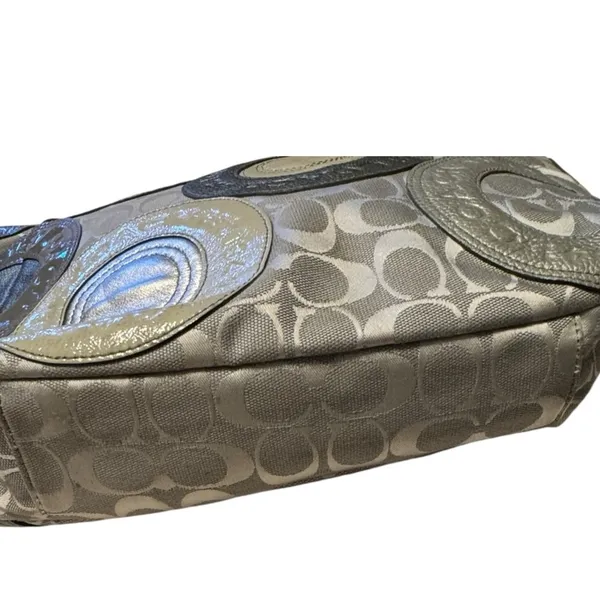 Coach Madison Mia Inlaid C Signature Leather Suede‎ Purse - Image 5