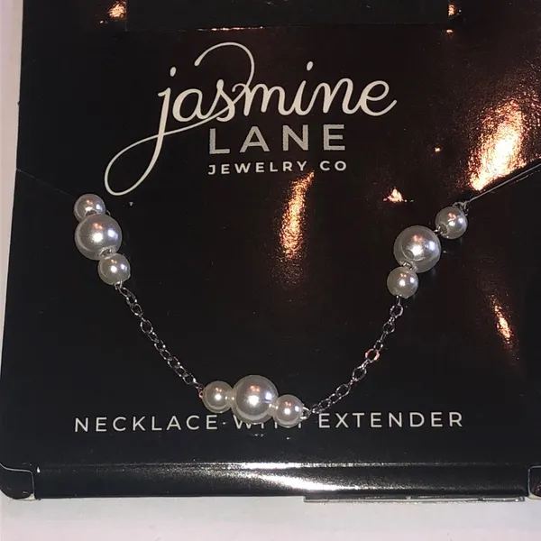 Jasmine Lane Silver Tone Dainty Boho Faux Pearl Necklace - Image 2