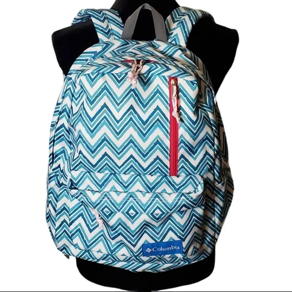 Columbia Sportswear Varsity Day Backpack turquoise and pink chevron - Image 13