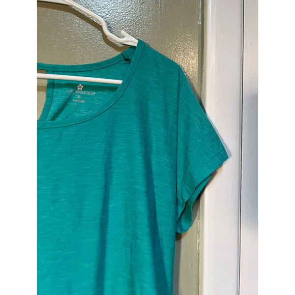 Tuff Athletics Women's Sz XL Active T-Shirt Spectra Green Heathered Short Sleeve - Image 7