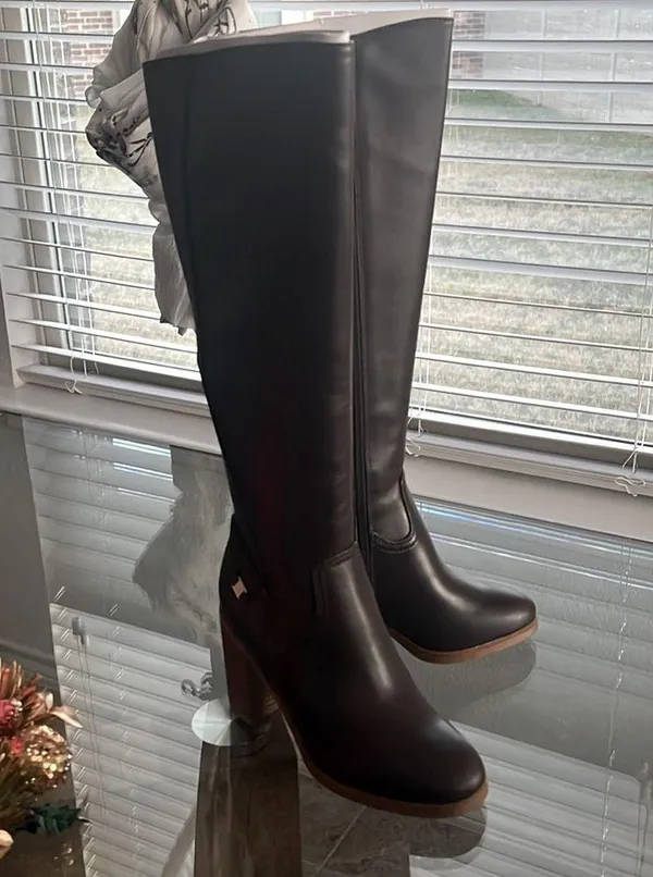 Giani Bernini Odettee Memory Foam Block Heel Knee High Riding Boots, Size 5 NWT - Image 7