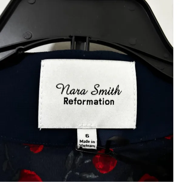 Reformation x Nara Smith Rose Print Blouse - Image 6