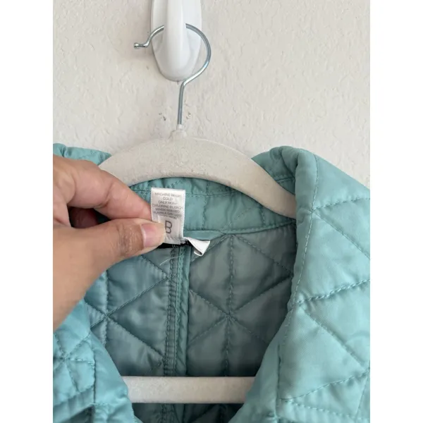 Ann Taylor Loft Women's Mint Green Quilted Puffer Jacket Lightweight Size‎ 10 - Image 8