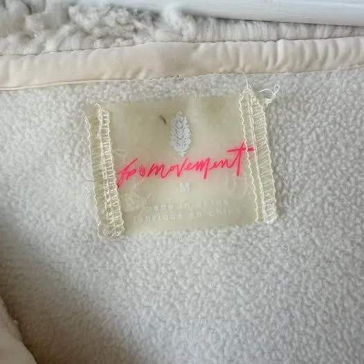 FP Movement Jacket Was She Pullover Fleece Ivory Cream Size Medium - Image 8