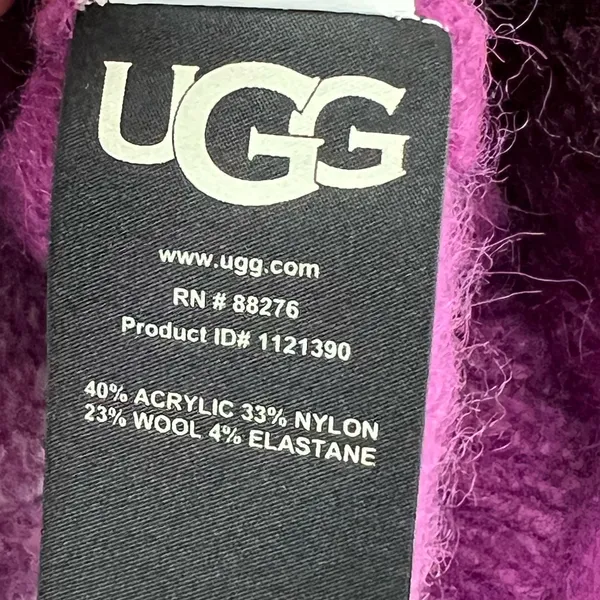 Ugg Alessa Soft Knit Sweater Womens XS Rosewood‎ Purple Stripe Wool Blend Cozy - Image 12