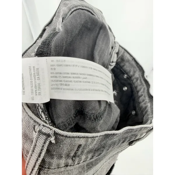 Abercrombie & Fitch Ankle Straight Womens Jeans Sz 26 Gray Y2K Grunge 90s Indie - Image 10