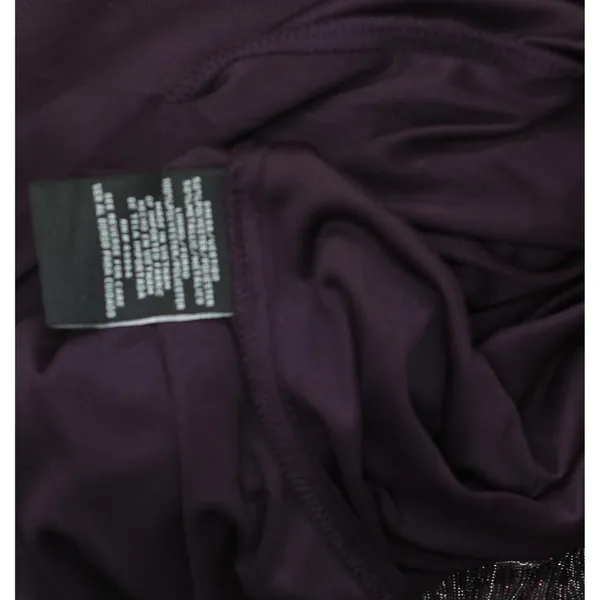 NWT R & M Richards Embellished Pleated Caplet Overlay Maxi Dress Purple Wine 6 - Image 9